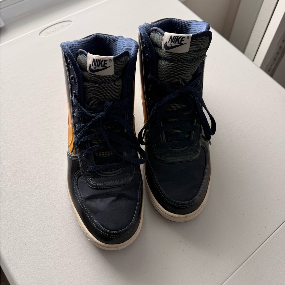 Nike Blue High-Top Sneakers Nike Vandal High "Michigan Wolverines" sneakers.